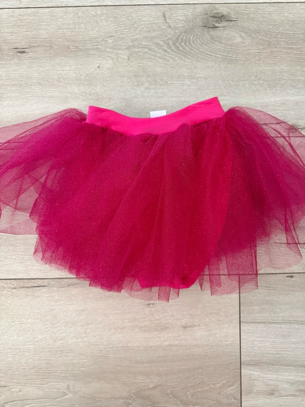 WILD RICH KIDS Girls Hot Pink Glitter Tulle Skirt - Flouncy Skirt